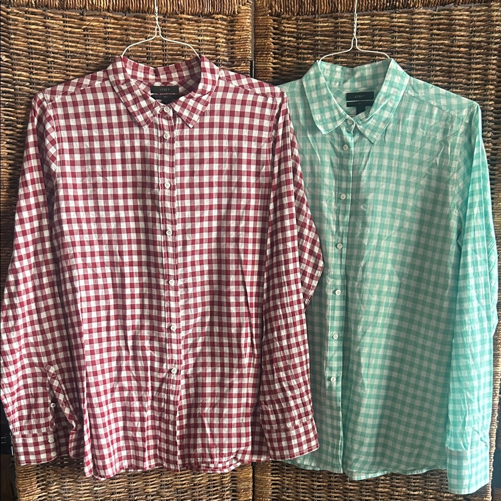 J. Crew boys’ button front shirts, set of 2-size 14T